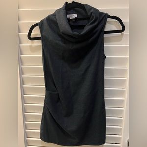Helmut Lang blue wool asymmetric sleeveless sweater